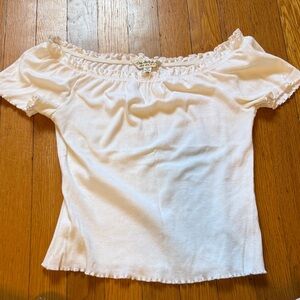 Miss Selfridge Off-Shoulder White Top